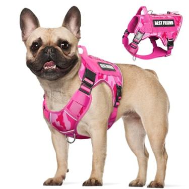 Imagem de MOOGROU Peitoral tático para cães de tamanho médio, colete militar antipuxão com alça e molle de fácil controle, peitoral ajustável para animais de estimação resistente para K9, trabalho, caminhada