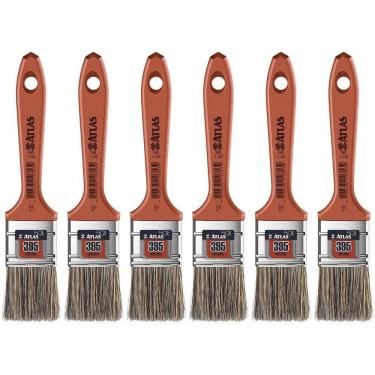 Imagem de Pincel Atlas, Trincha Média, Cerdas Gris, 1.1/2" - 6 Unidades