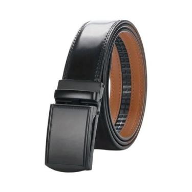 Imagem de Cinto Masculino De Couro Genuíno Com Fivela Automática Ajustável, Casu