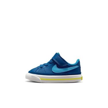 Imagem de Nike Tênis Court Legacy para bebês/bebês (azul corte/amarelo sônico/fantasma/azul holandês), Azul quadrado/azul holandês, amarelo sônico, 7 Toddler