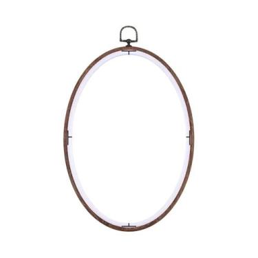 Imagem de Aro De Bordado ABS Com Textura De Madeira, Ferramenta Para Ponto Cruz,