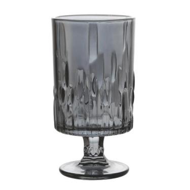 Imagem de Vaso de Vidro Decorativo Netuno Cinza 10x18,7cm Arranjo Flores Decoraç