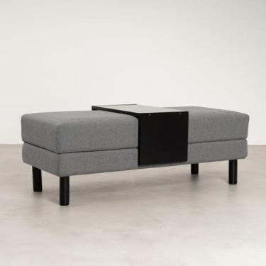 Imagem de Conjunto Puff Baú 120cm e Bandeja Antúrio CabeCasa MadeiraOriginals - 