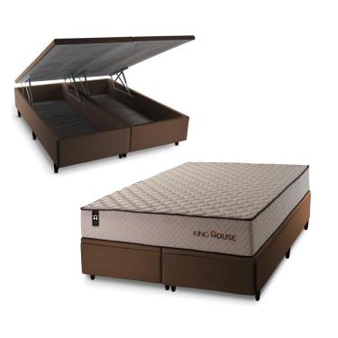 Imagem de Cama Box Baú San Diego Espuma D33 158x198 Bege King House