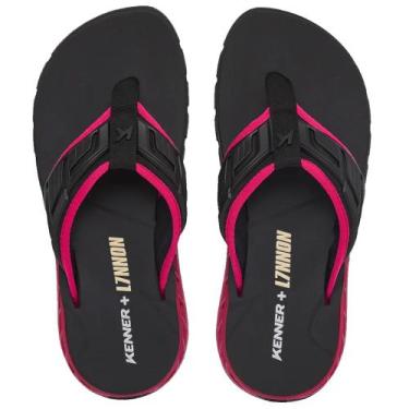 Imagem de Chinelo Kenner Rakka Full Force L7 Preto e Rosa, 41, Preto