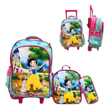 Imagem de Kit Mochila Escolar Lancheira E Estojo Rodinha Personagens - Futuro