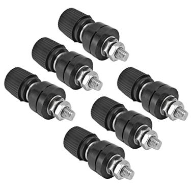 Imagem de Poste de ligação do inversor, parafuso de 32 mm com bom isolamento seguro 10 unidades 333 0-380 V Bloco de terminais M6 sem envelhecimento para aparelhos elétricos para eletrônicos(Preto)