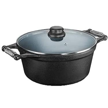 Imagem de Caçarola Ferro Fundido Alça De Espiral E Tampa Vidro 2,2 L