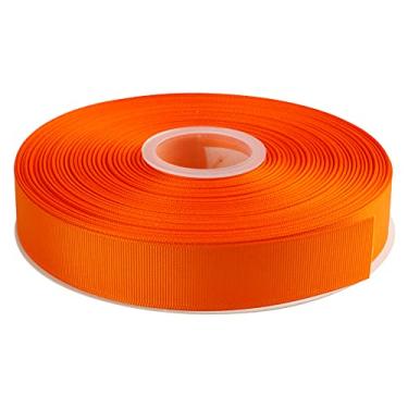 Imagem de AVANAVA Fita de gorgorão de 2,5 cm de largura - 50 metros, ideal para embrulhar presentes, laços de cabelo, decoração de casa, arranjo de flores (668-casca de laranja)