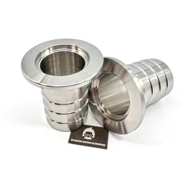 Imagem de Encaixe de mangueira farpada OD de 1 polegada para adaptador de farpa de mangueira de flange KF25 NW25 (pacote com 2 peças, 2.5 cm ot 25 mm)