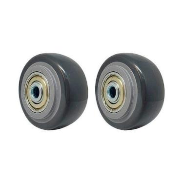 Imagem de Kit 3 un roda pvc cinza 2 pol 50kg p/ rodízio - AJAX