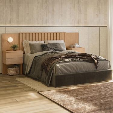 Imagem de Cabeceira Para Cama De Casal E Queen Size Palumóveis Olinda Freijó