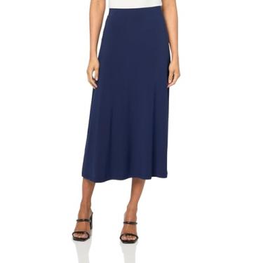 Imagem de Kasper Saia maxi feminina evasê, Kasper Azul-marinho, GG