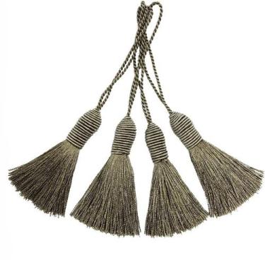 Imagem de Acessorio decorativo para cortina penelope 4pcs - Niazitex, Kaki