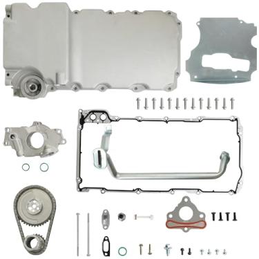 Imagem de Kit de corrente de distribuição do motor com bomba de óleo e cárter de óleo adequado para GM Chevrolet Tahoe Silverado GMC Sierra Yukon Cadillac 5.3L 302-1 12646386