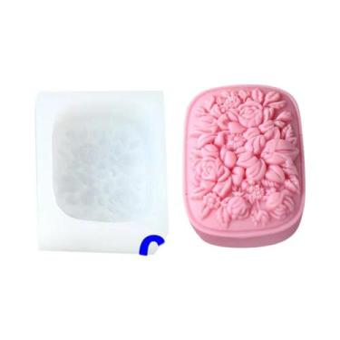 Imagem de Molde De Silicone Para Sabonete Com Padrão Floral 3D, Ferramenta DIY P