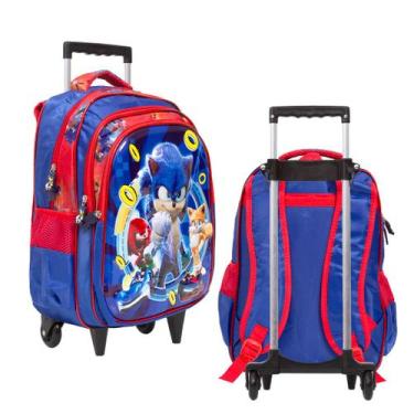 Imagem de Mochila Infantil De Rodinhas Sonic Estampada Lançamento - TOYS 2U