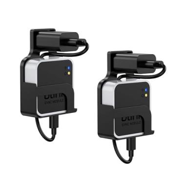 Imagem de OLAIKE Montagem de parede de saída (2 pacotes) para módulo de sincronização piscante, fácil de remover suporte de montagem para módulo de sincronização de câmera de segurança externo e interno, sem fios ou parafusos bagunçados com cabo curto, preto