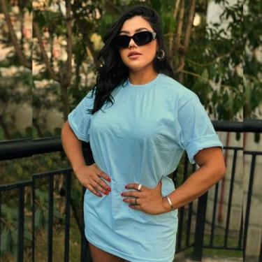 Imagem de Camiseta Oversized feminina Cobre Legging Treino Academia Casual - RM 