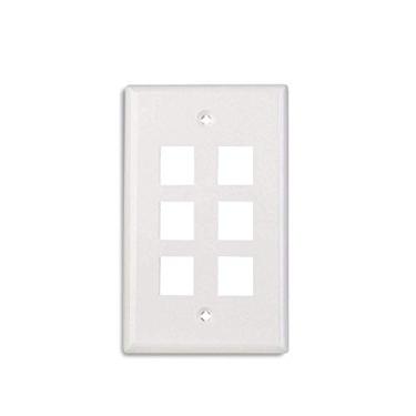 Imagem de Maxmoral — Tomada de chave de parede com 6 portas com parafuso — Branco