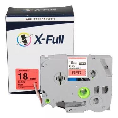 Imagem de Fita Compatível Brother Tze-441 Vermelha 18Mm - X-Full