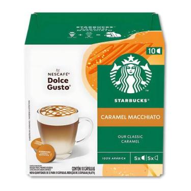 Imagem de 10 Cápsulas Dolce Gusto Starbucks Caramel Macchiato