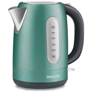 Imagem de Chaleira Elétrica 1.7L com Proteção de Fervura e Aço Inoxidável, 110v, SENCOR SWK1771GR, Verde