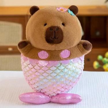 Imagem de Pelúcia de Capivara | Brinquedo de Pelúcia de Capivara | Brinquedo de Pelúcia Fofo de Capivara (Capivara Sereia - 35 cm)
