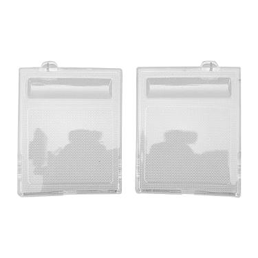 Imagem de Grcfumo 1 par de capa para luz de teto de carro, tampa de lente de luz de leitura interna ABS, capa de lâmpada de cúpula transparente para substituição de acessórios de veículo