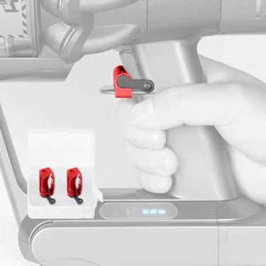 Imagem de Lasvea Pacote com 2 grampos de controle liga/desliga compatíveis com aspirador de pó Dyson V6 V8 V7 V10 V11 V15 Series, trava de gatilho Dyson, acessórios de vácuo com botão de interruptor de energia