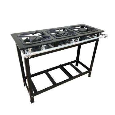 Imagem de Fogao 3 Bocas 30X30 Gold Sl-cfzg-124 Gas Glp Alta Pressao Perfil 7Cm De Pe Queimador Starline - Cefaz