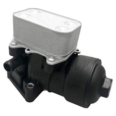 Imagem de MYSMOT Resfriador de óleo do motor para Audi A3 2010-2013 Q3 2013-2016 Volkswagen Amarok 2011-2018 Passat 2012-2014 L4 2.0L, 03L115389B 03L115389C 03L115389G