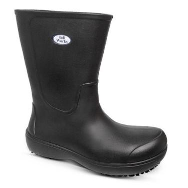 Imagem de Bota Cano Longo Impermeável Antiderrapante Açougue Limpeza - SOFT WORK