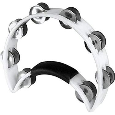 Imagem de Pandeiro RhythmTech RT1020, Tingles de níquel, branco
