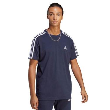 Imagem de Camiseta Adidas 3 Stripes Masculino Marinho