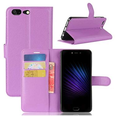 Imagem de LEAGOO T5 Capa, carteira flip de couro PU premium com compartimento para cartão, suporte e fecho magnético [capa interior TPU à prova de choque] Compatível com LEAGOO T5