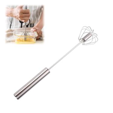 Imagem de Batedor semiautomático de aço inoxidável, novo batedor de fácil de usar 2024, batedores de pressão para cozinhar, batedor de mão mini para batedeira de /1679