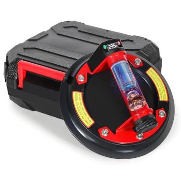 Imagem de Elevador de ventosa de vidro elétrico com visor digital, ventosa de azulejo com alça de metal de 20 cm com função de bombeamento automático de ar, alça de ventosa para vidro/granito/azulejo/placa de