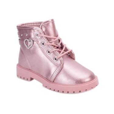 Imagem de Bota Coturno Molekinha MK24-21265, Rosa, 18