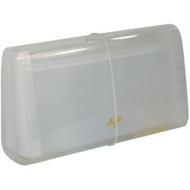 Imagem de Pasta Sanfonada Plástica Porta Cheque 12 Divisórias Cristal - ACP