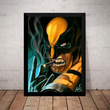 Imagem de Quadro Wolverine Rock Logan Arma X-men Retro Marvel Hq Arte - Fanarte