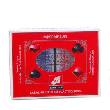 Imagem de Baralho Profissional 100% Plastico C/ 2 Baralhos - Barcelona
