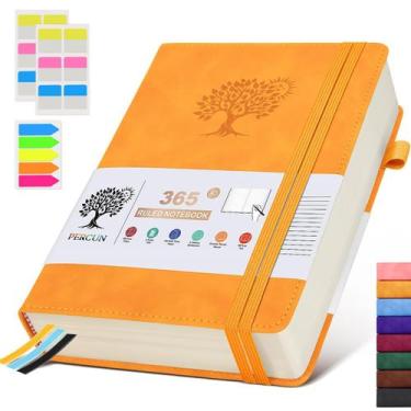 Imagem de Caderno Diário PERCUN A5 em Couro - 365 Páginas, 100g/m²