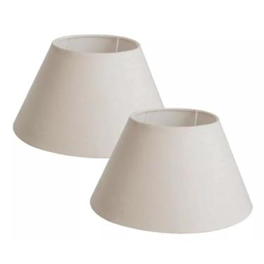 Imagem de Cúpula Grande De Abajur 30 cm x 20 cm x 50 cm Tecido Algodão Revestimento em Acetato Encaixe 3,5 cm (Preto)