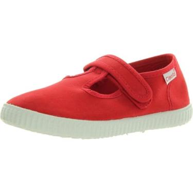 Imagem de Cienta Tênis infantil 50000 – Sapatos infantis/infantis – Forro de lona e cabedal – Design deslizante, Vermelho, 12 Little Kid
