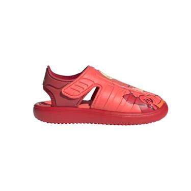 Imagem de adidas Sandália esportiva unissex infantil X Disney Sebastian (bebê/criança pequena), Better Scarlet/Branco/Better Scarlet, 10 Toddler