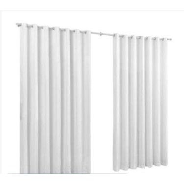 Imagem de Cortina roma 200x140 sala quarto escritório decoração parede branco - 