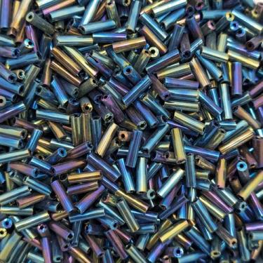 Imagem de Passante Canutilho Tubo Preto Irisado 7mm 3000pçs 150g - Macall