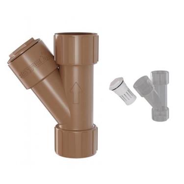 Imagem de Filtro Y Soldável Tubulação PVC 20mm 1/2' Marrom Estrela