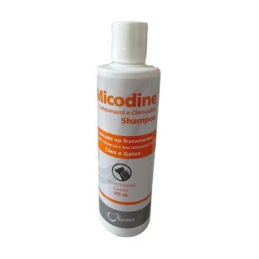 Imagem de Shampoo Antifúngico Micodine 225ml para Cães e Gatos  Syntec